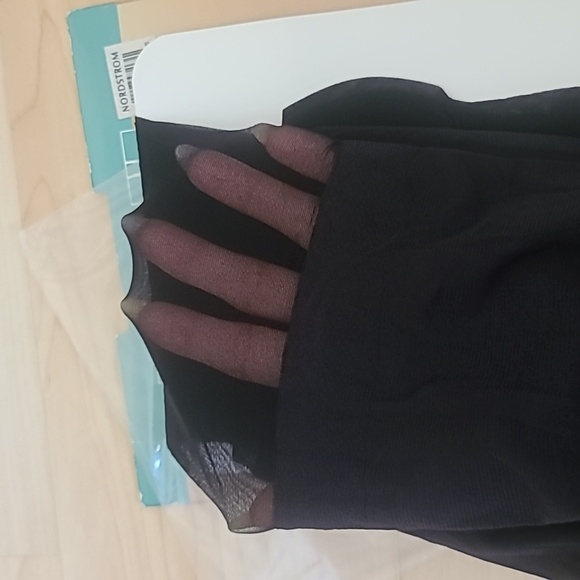 Nordstrom Sheer Control Top Pantyhose Sheer Toe Black Size C - Picture 6 of 7